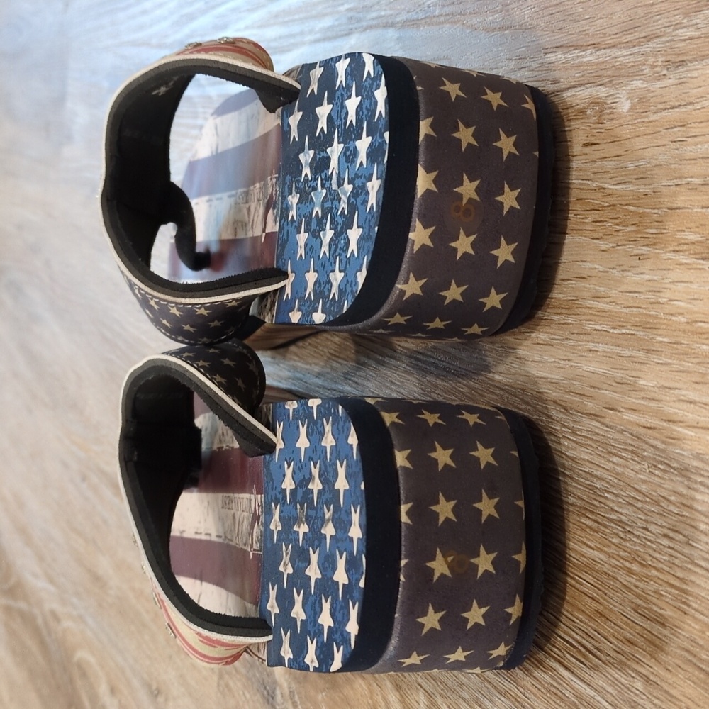 ❤️🤍💙Montana West American Flag Patriotic Platform Flip Flops size 8❤️🤍💙 - Picture 3 of 11